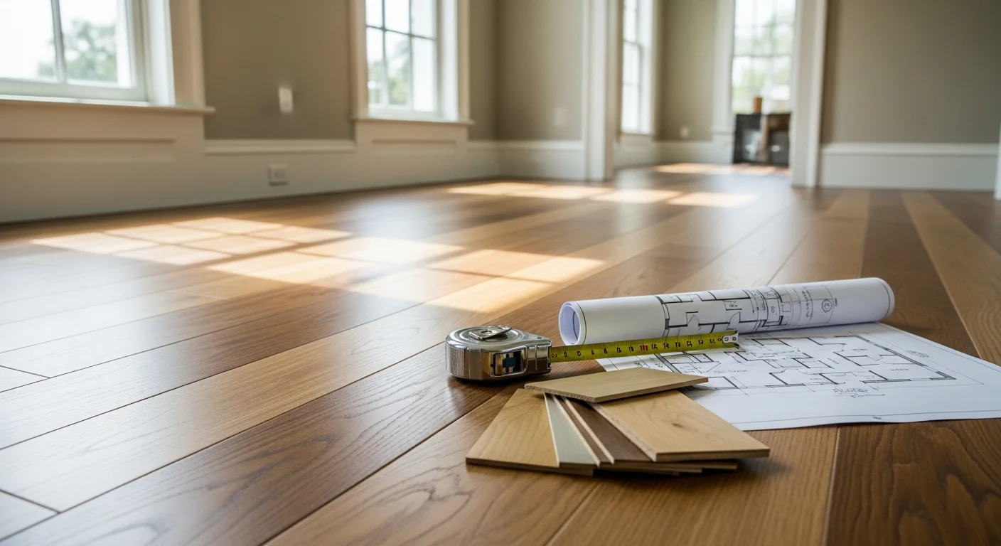 Hardwood flooring samples and design consultation